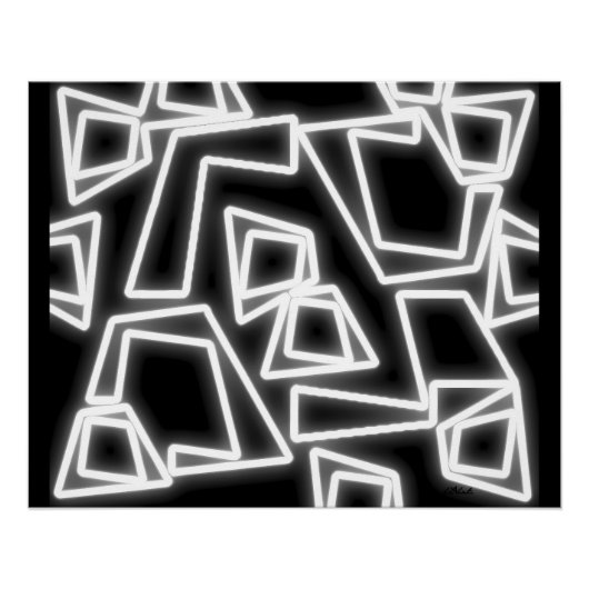 Neon Grid Runner Poster (Vorderseite)