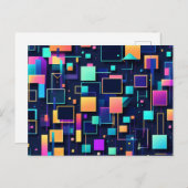 Neon Gridlock Postkarte (Vorne/Hinten)