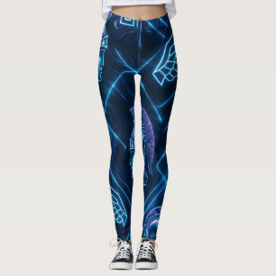 Neon Griechische Göttin Aktivkleidung Futuristis Leggings