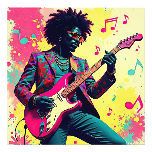 Neon Groove Collective – Psykedelisk Konst & Musik Fotodruck (Vorne)