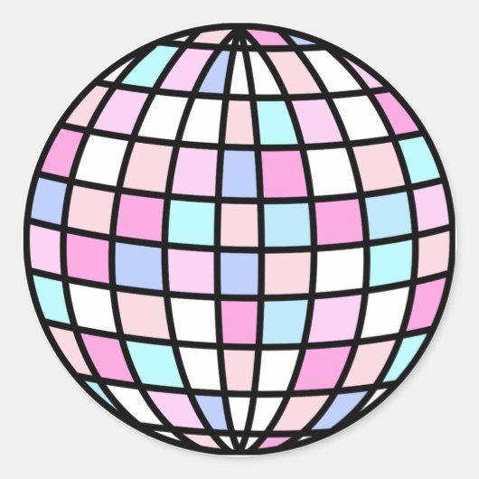 Neon Groovy Disco Geburtstag Runder Aufkleber (Vorderseite)