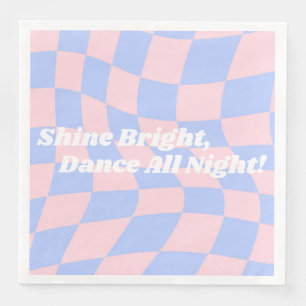 Neon Groovy Disco Geburtstag Serviette