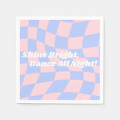 Neon Groovy Disco Geburtstag Serviette (Vorderseite)