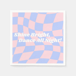 Neon Groovy Disco Geburtstag Serviette