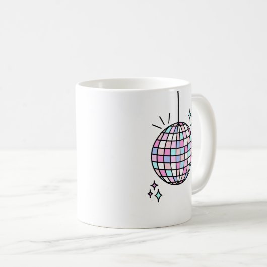 Neon Groovy Disco Kaffeetasse (VorderseiteRechts)