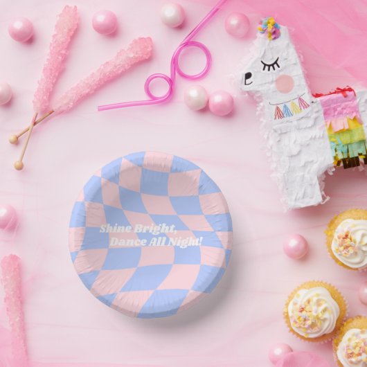 Neon Groovy Disco Pappteller (Party)