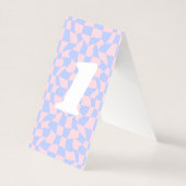 Neon Groovy Disco Tischnummer Card (Vorderseite)