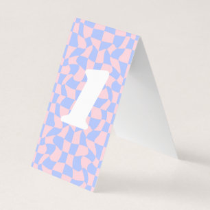 Neon Groovy Disco Tischnummer Card