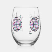 Neon Groovy Disco Weinglas Ohne Stiel (Rechts)