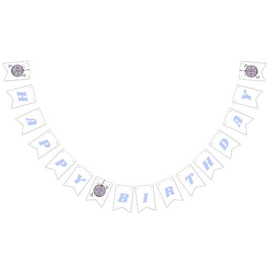 Neon Groovy Disco Wimpelkette (Alle)