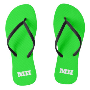 Neon Grün Elegant Minimalistisch Farbe Einfach Hel Badesandalen