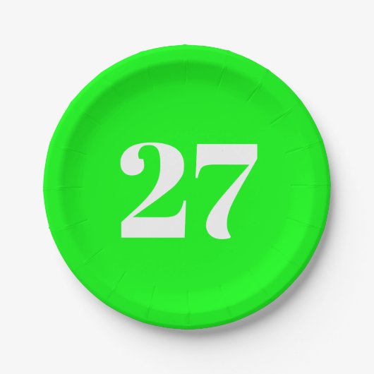 Neon grün für Leerbuchstaben anpassen Pappteller (Vorderseite)