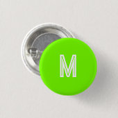 Neon Grün - Monogramm hinzufügen Button (Vorne & Hinten)