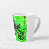 Neon Grün Schwarz Katze Milchtasse (Rechte Ecke)
