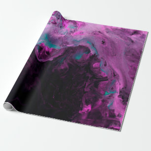 Neon grün und lila kreative Malerei, abstrakt Geschenkpapier