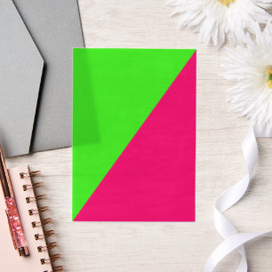 Neon Grün und Neon Pink Vellum-Overlay – Anpassen Pergament Einladungen
