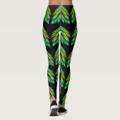 Neon-grüne Blätter - Fraktal, Leggings (Rückseite)