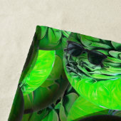 Neon grüne Planeten in 3D-Optik Strandtuch (Beispiel)