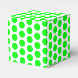 Neon-grüne Schneeflocken, Polka-Punkte-Geschenk Geschenkschachtel