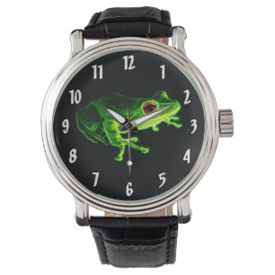 Neon-grüner elektrischer Laubfrosch - Leuchtendes Armbanduhr