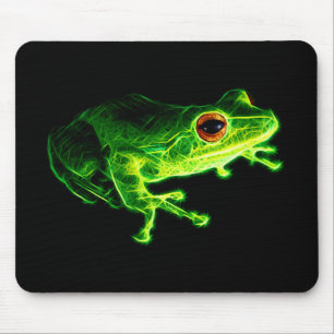 Neon-grüner elektrischer Laubfrosch - Leuchtendes  Mousepad
