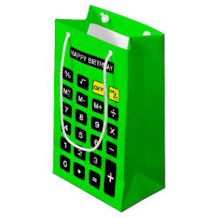 Neon-grüner Geburtstagsrechner Kleine Geschenktüte