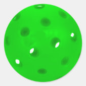 Neon-grüner Pickleball Runder Aufkleber (Vorderseite)