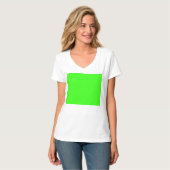 Neon Grünes Custom V-Ausschnitt T-Shirt (Vorderseite Vollansicht)