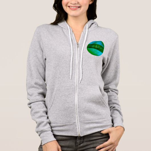 Neon Grünes Fußball Hoodie (Vorderseite)