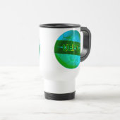 Neon Grünes Fußball Reisebecher (VorderseiteRechts)
