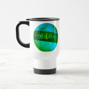 Neon Grünes Fußball Reisebecher