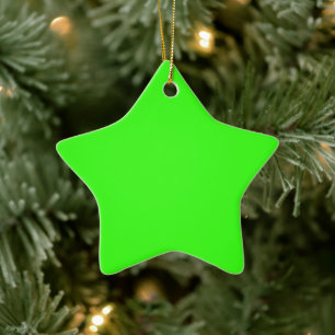 Neon-grünes Sternenornament für kühne Feiertagsdek Keramik Ornament