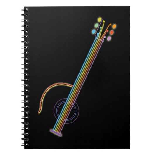 Neon Guitar Notizblock (Vorderseite)