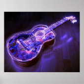 Neon Guitar Poster (Vorne)