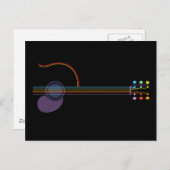 Neon Guitar Postkarte (Vorne/Hinten)