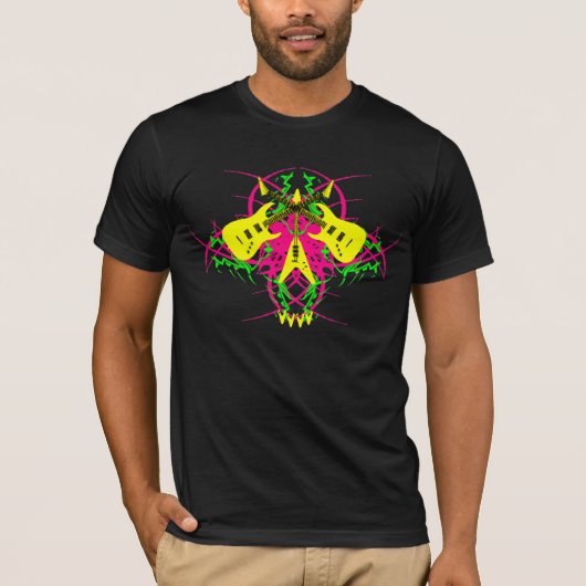 Neon Guitar T - Shirt (Vorderseite)