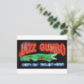 Neon Gumbo Postkarte (Stehend Vorderseite)