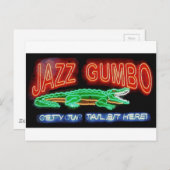 Neon Gumbo Postkarte (Vorne/Hinten)