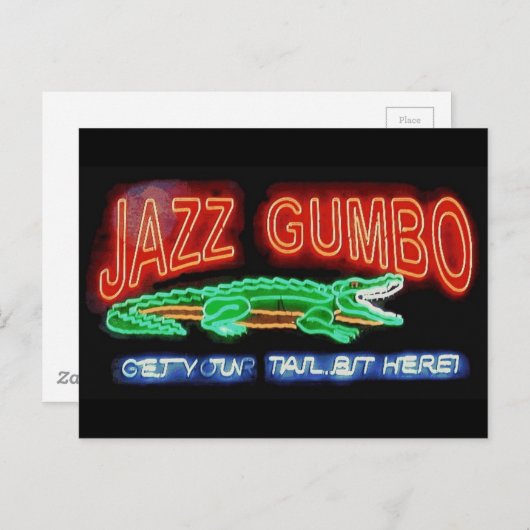 Neon Gumbo Postkarte (Vorne/Hinten)