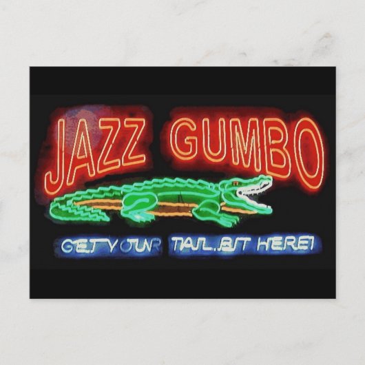 Neon Gumbo Postkarte (Vorderseite)