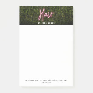 Neon Hair Salon Beruflich Kosmetologe Post-it Klebezettel