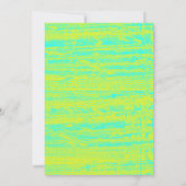 Neon Halftone Grunge Blank Card Dankeskarte (Rückseite)