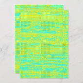 Neon Halftone Grunge Blank Card Dankeskarte (Vorne/Hinten)