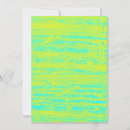 Neon Halftone Grunge Blank Card Dankeskarte
