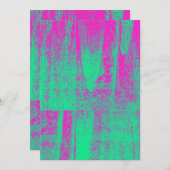 Neon Halftone Grunge Texture Blank Einladungskarte Einladung (Vorne/Hinten)