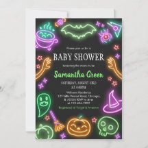 Neon Halloween Baby Dusche