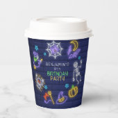 Neon Halloween Geburtstag Pappbecher (Vorderseite)