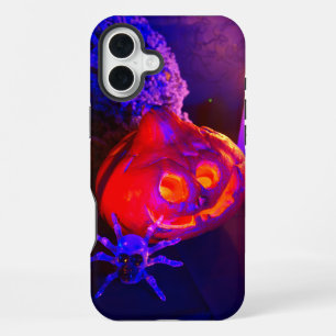 Neon-Halloween-Kürbisse iPhone 16 Plus Hülle
