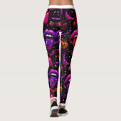 Neon Halloween Lips Leggings (Rückseite)