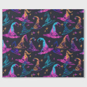 Neon-Halloween-Muster Geschenkpapier (Flach)
